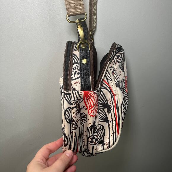 ANFUMAN Women's Small Zip Crossbody Bag Purse Lotus Root - Picture 6 of 8